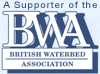 A supporter of the British Waterbed Association